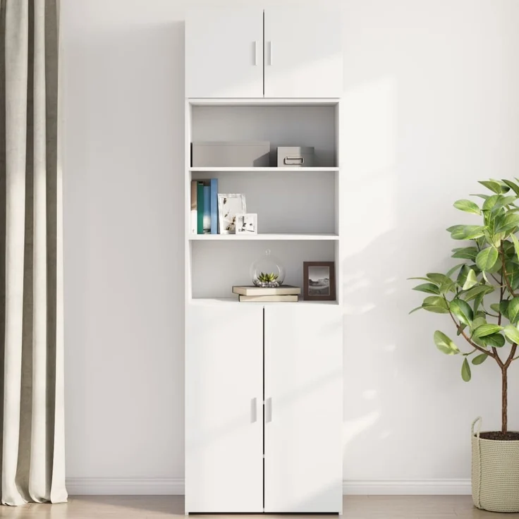 vidaXL Wandschrank Weiß 70x42,5x40 cm Holzwerkstoff 846117 – Bild 2