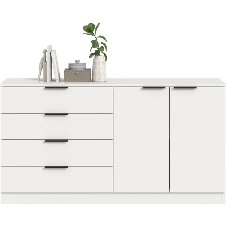 Kommode (B/H/T: 148x80x35 cm) in weiß – Bild 3