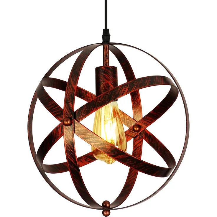 Comely Modern Industrielle Pendelleuchte, 1 Flammige Hängeleuchte Esstisch, E27 Kronleuchter Vintage, Deckenleuchte Vintage aus Eisen für Wohnzimmer, Esszimmer, Küche, Schlafzimmer, Bar