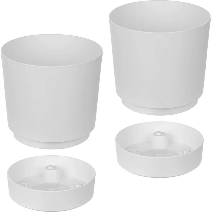 KADAX Blumentopf mit Ständer AURA 145 weiß 2er-Pack – Bild 6