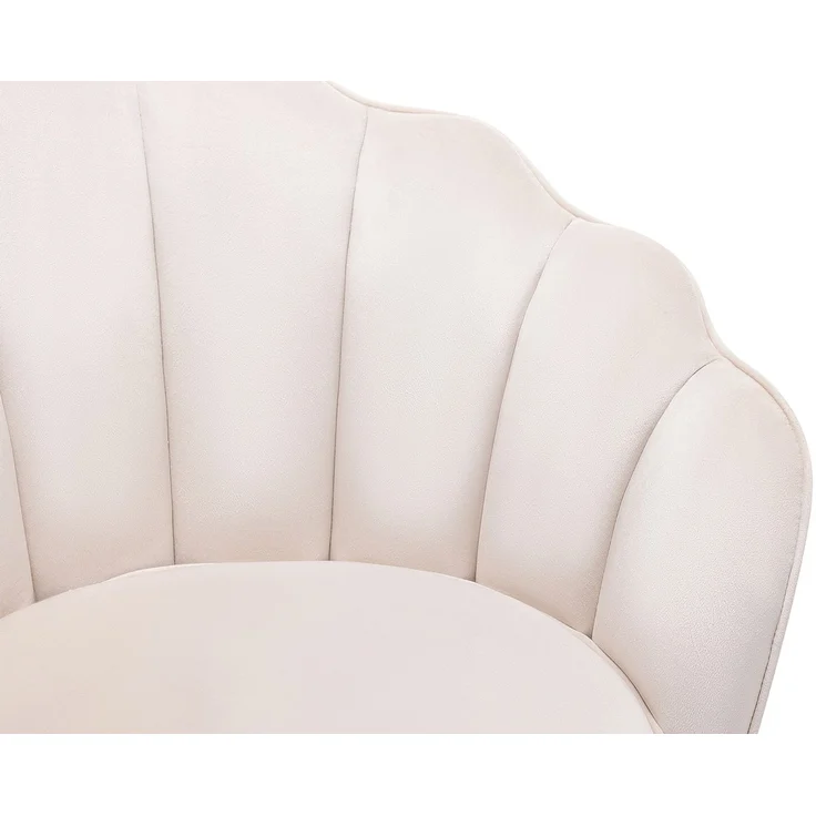 Vente-unique - LALEA - Sessel mit gerader Rückenlehne - Metall - Beige - 76 x 73 x 88 cm – Bild 5