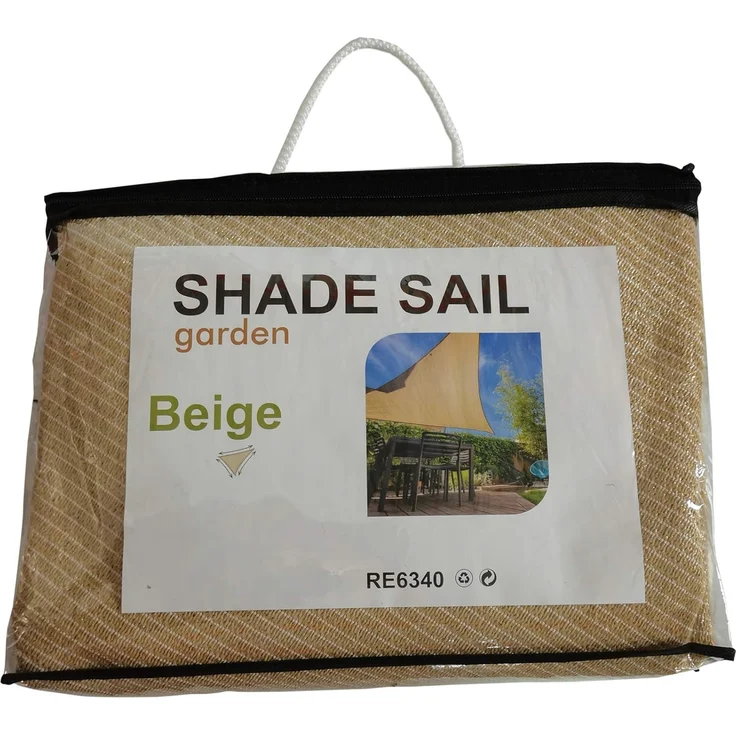 Rebecca Mobili Sonnenschutz Sonnensegel für Außenbereich Outdoor Beige Dreieckig Schwimmbad Befestigungsseil Polyethylen UV-Schutz 3,6 x 3,6 x 3,6 m (Cod. RE6340) – Bild 8