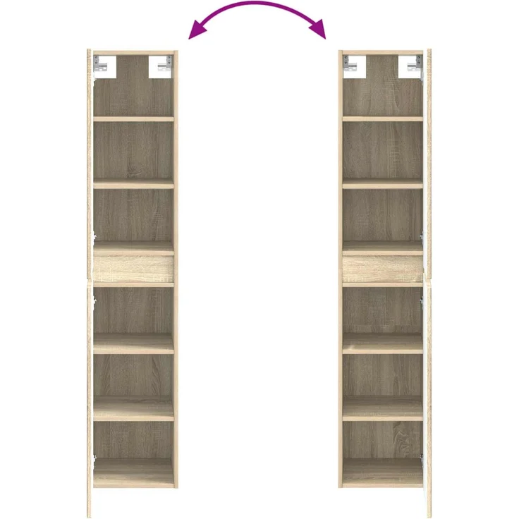vidaXL Badezimmermöbel-Set 5 stk. Sonoma-Eiche 33 x 34,5 x 160 cm 3406005 – Bild 11