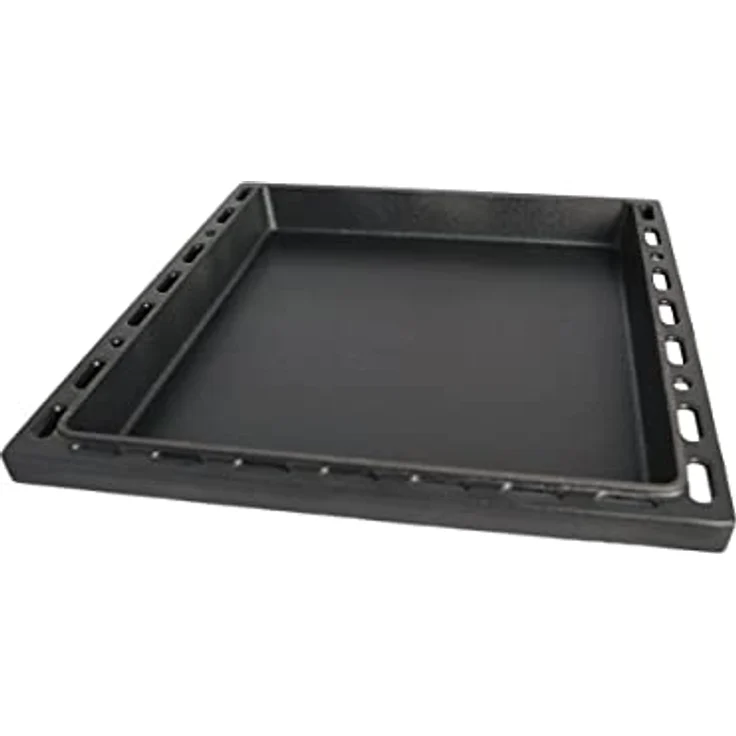 SANTOS Gusseisen-Einsatzpfanne für SANTOS S-Serie Gasgrills, emaillierte Plancha, 4 cm, Grillpfanne mit Antihaft-Effekt – Bild 1