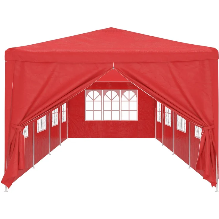 vidaXL Party-Zelt 1200 x 300 x 255 cm Rot PE und Stahl 42033002 – Bild 2