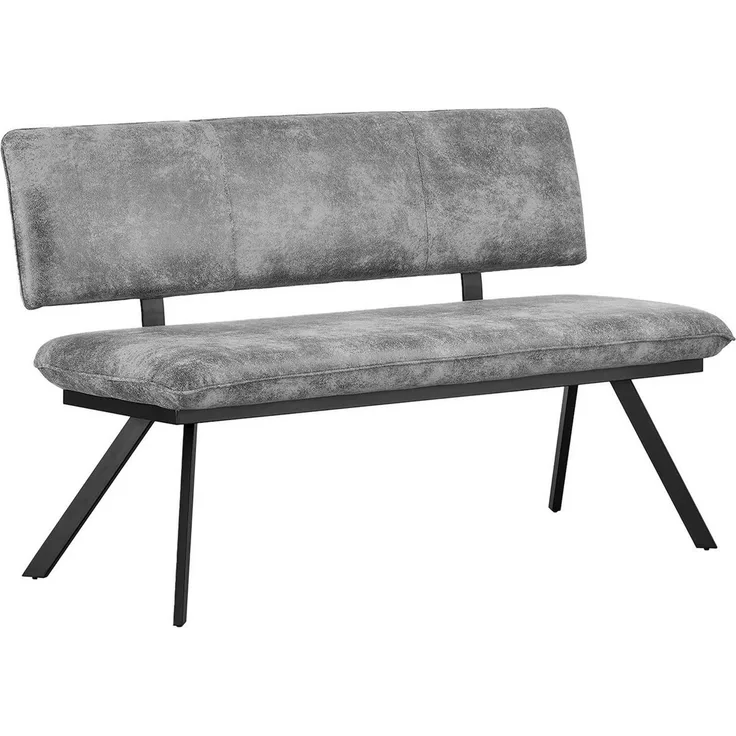 B&D home Essbank JUNA (1-St), gepolstert, stabiles Metallgestell, mit Rückenlehne, in 140 oder 160cm