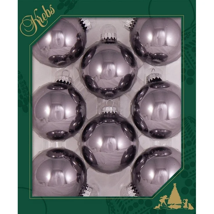 Krebs Glas Lauscha Weihnachtsbaumkugel CBK60005, Weihnachtsdeko, Christbaumschmuck, Christbaumkugeln Glas (8 St) – Bild 1