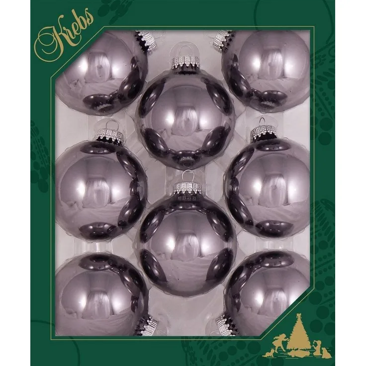 Krebs Glas Lauscha Weihnachtsbaumkugel CBK60005, Weihnachtsdeko, Christbaumschmuck, Christbaumkugeln Glas (8 St)