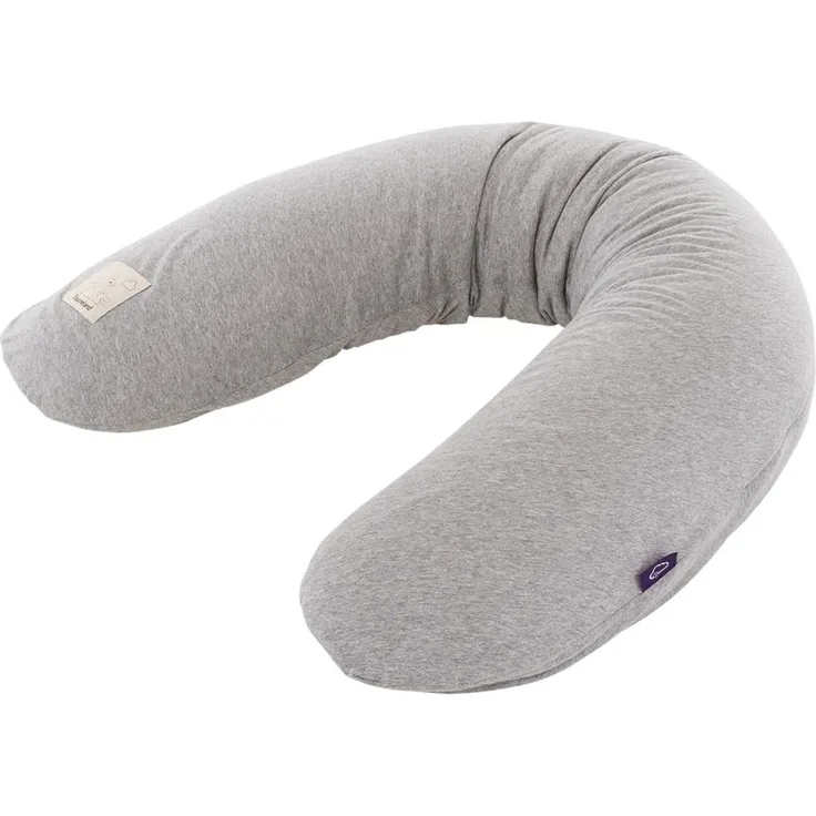 Träumeland Bezug für Sillkissen, 180 cm, atmungsaktiv & waschbar, 100 % Baumwoll-Jersey, Grau