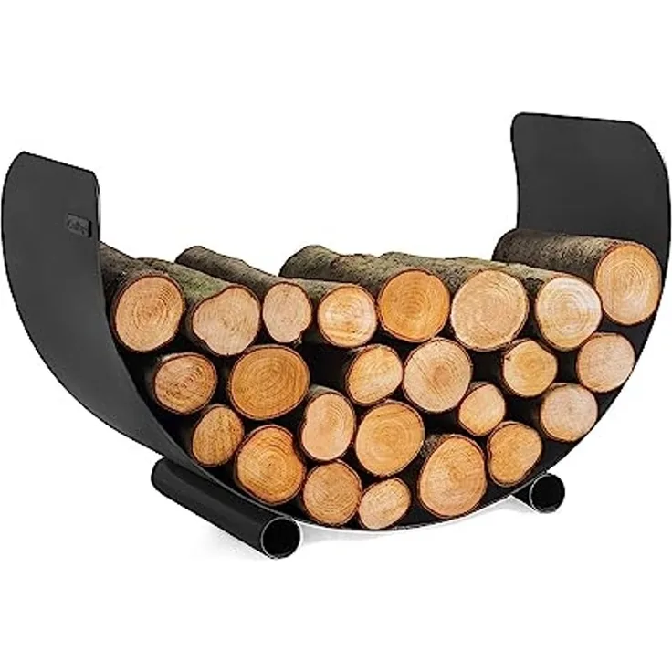 CookKing Stahl Kaminholzregal Turyn 70 | Schwarz |