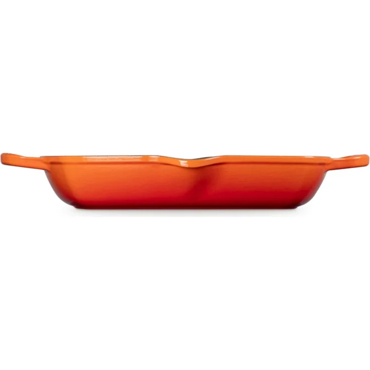 Le Creuset Grillpfanne quadratisch 2 Griffe Signature 30 cm Ofenrot - 29 bis 32 cm - Orange – Bild 2