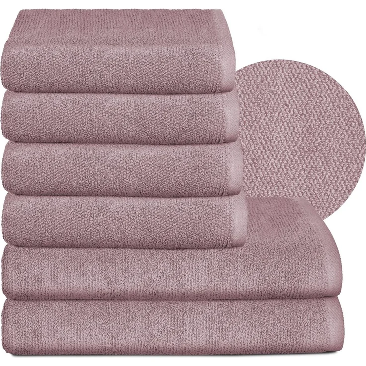 Beautex Handtuch Set Handtuch Set, Made in Europe, Frottier (Multischlaufen-Optik, Frottier Premium Set aus 100% Baumwolle 550g/m) – Bild 1