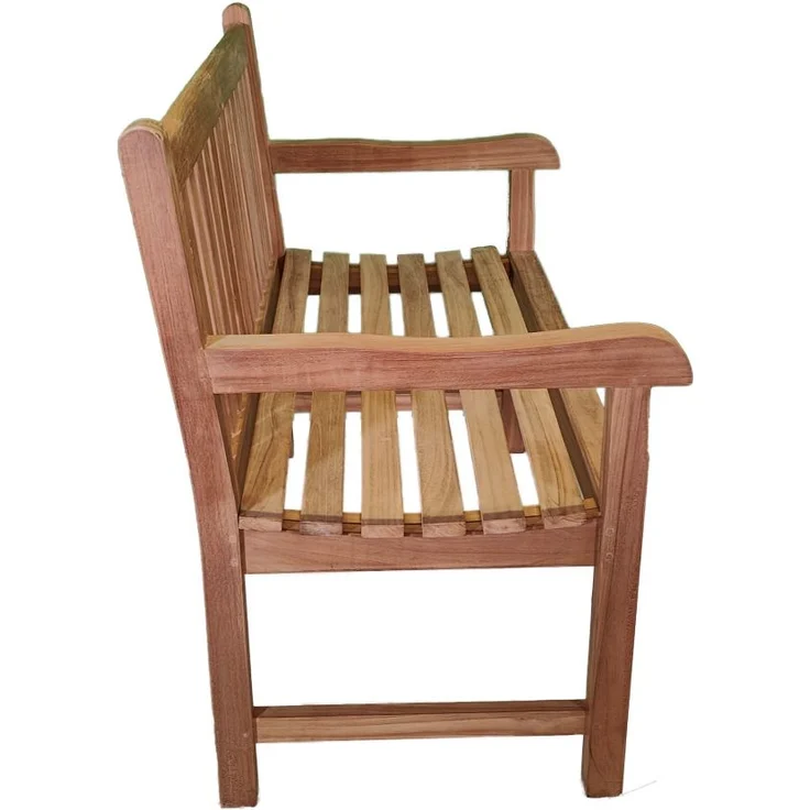 Teakholz Gartenbank SIGLI 2 Sitzer 120cm – Bild 3