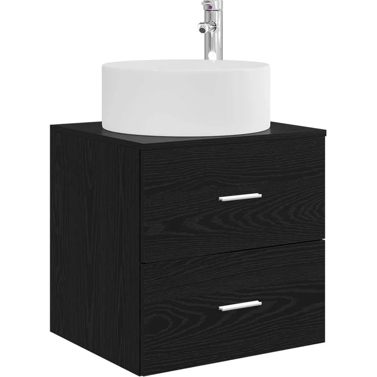 vidaXL Badezimmerschrank-Set 3 stk. Schwarz 129 x 44,5 x 80 cm 3405948 – Bild 5