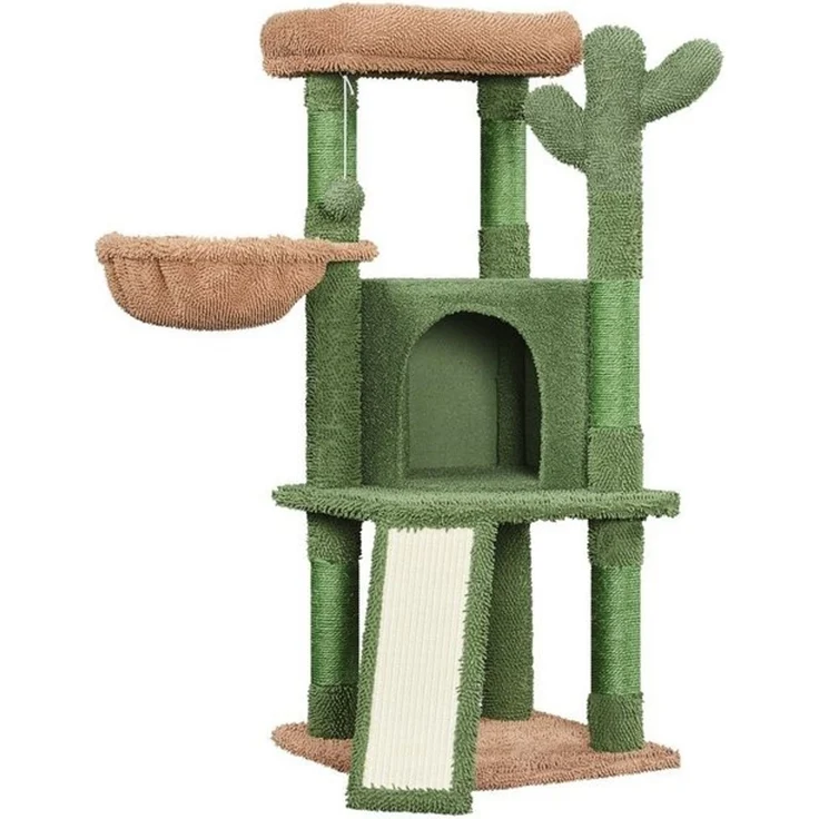 Yaheetech Kratzbaum 106,5 cm (H), Stabiler Katzenbaum Kletterbaum Katzenmöbel für kleine/mittlere Katzen – Bild 4