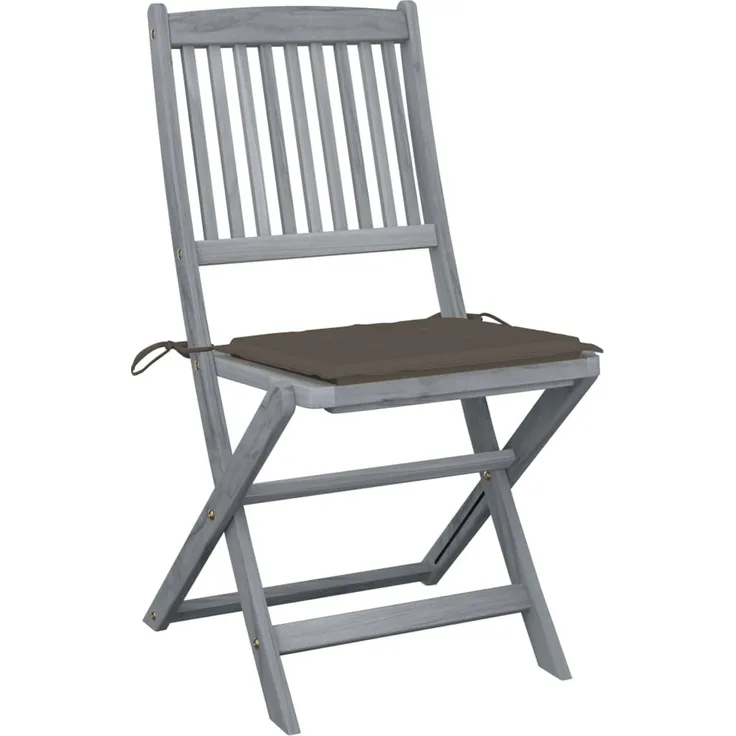 vidaXL Klappbare Gartenstühle 4 Stk. mit Kissen Massivholz Akazie 3064571