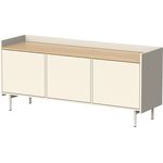Lowboard Velina Creme 140 x 63 cm mit 3 Türen Vicco