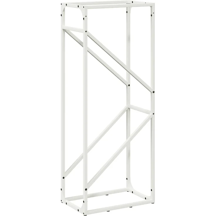vidaXL Brennholzregal Weiß 40x25x100 cm Kaltgewalzter Stahl 864332 – Bild 1