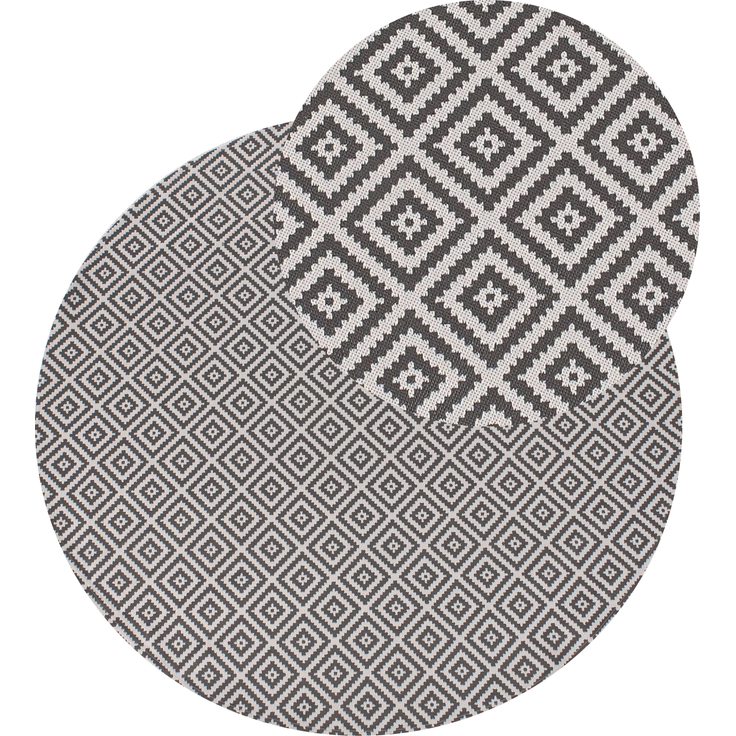 Outdoorteppich THRISSUR Grau ø 120 cm