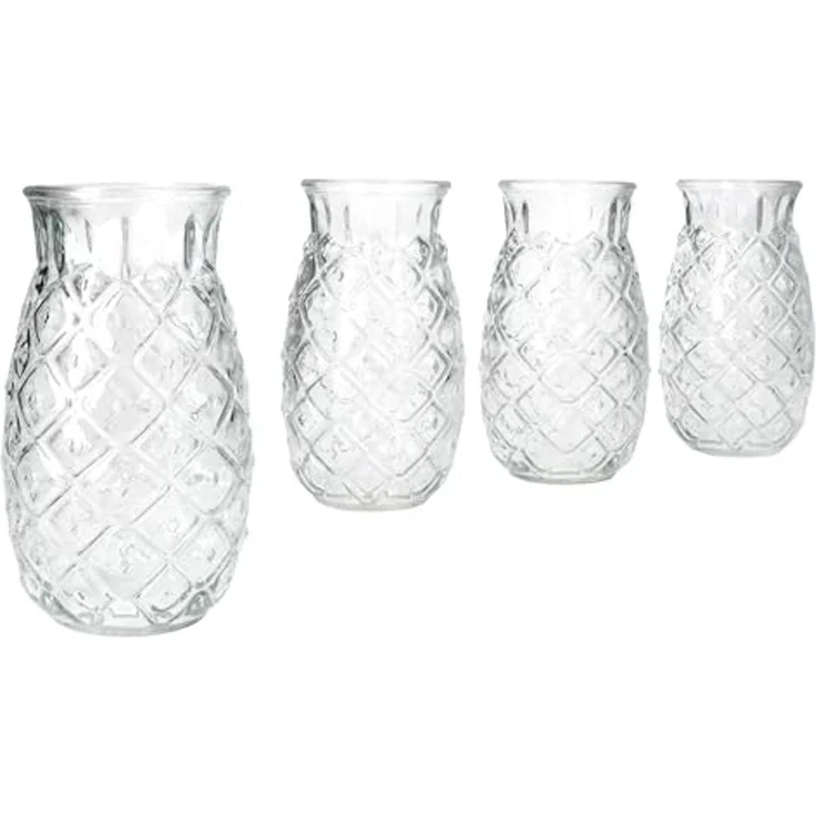 MamboCat Cocktailglas 4x Pina Ananas Gläser 400ml Cocktail-Glas transparent Longdrink Party, Glas – Bild 2