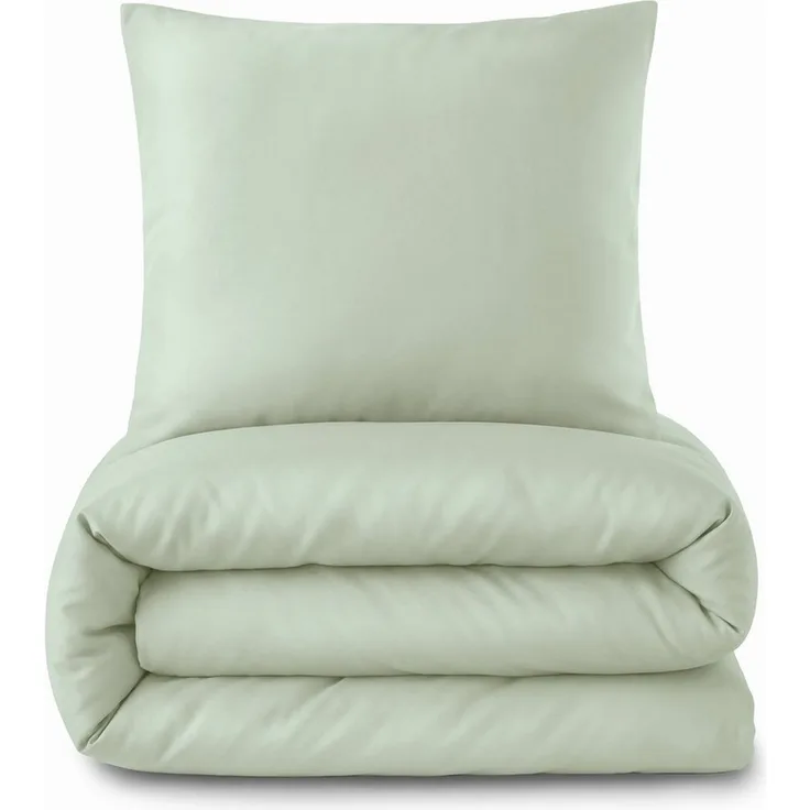 Laynenburg Bettwäsche Mako-Satin aus 100% Baumwolle in 135x200 oder 155x220 cm, kühlende, atmungsaktive Sommer-Bettwäsche mit Reißverschluss