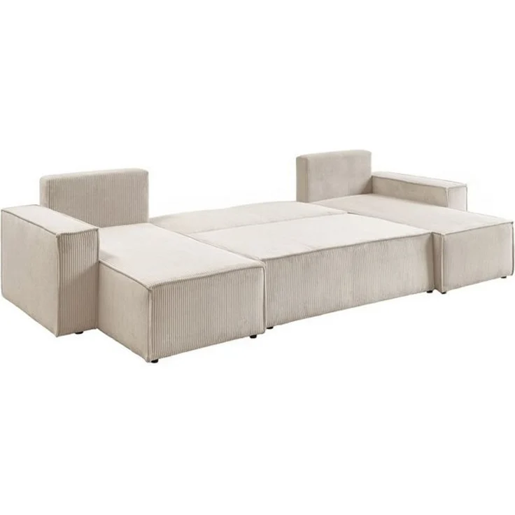Lookway Wohnlandschaft CARLOS U CORD Gepolstertes Sofa in U-Form, Schlaffunktion – Bild 4
