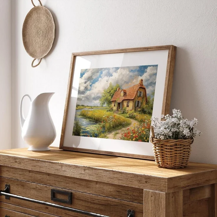 Vintage Französischer Landhausstil Leinwand Bilder Rustikale Botanische Poster – Bild 5