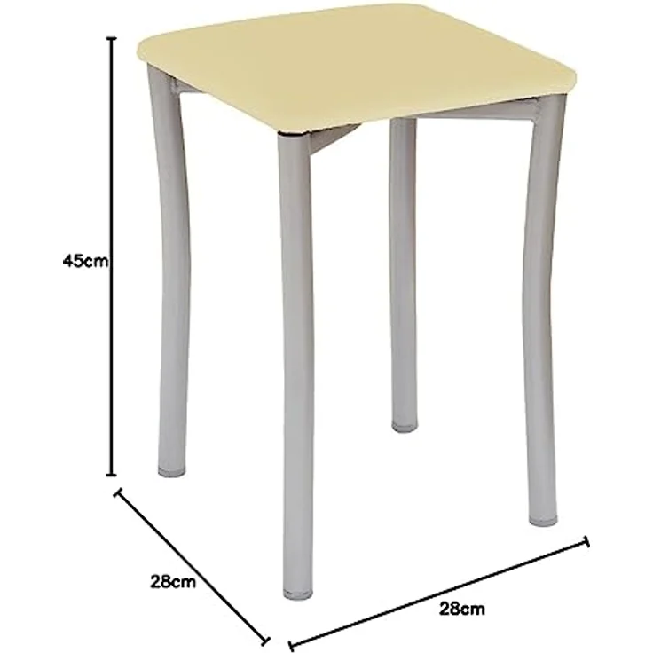 ASTIMESA Zwei Küchenstuhl, Metall, beige, Altura de asiento: 45 cms – Bild 3