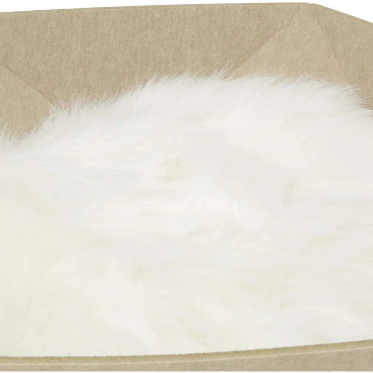 Canadian Cat Company Tierbett Katzenbett Zoey aus Filz, braun/beige, Filzkorb, Haustierbett für Katzen, ca. 65 x 65 x 16 cm – Bild 7