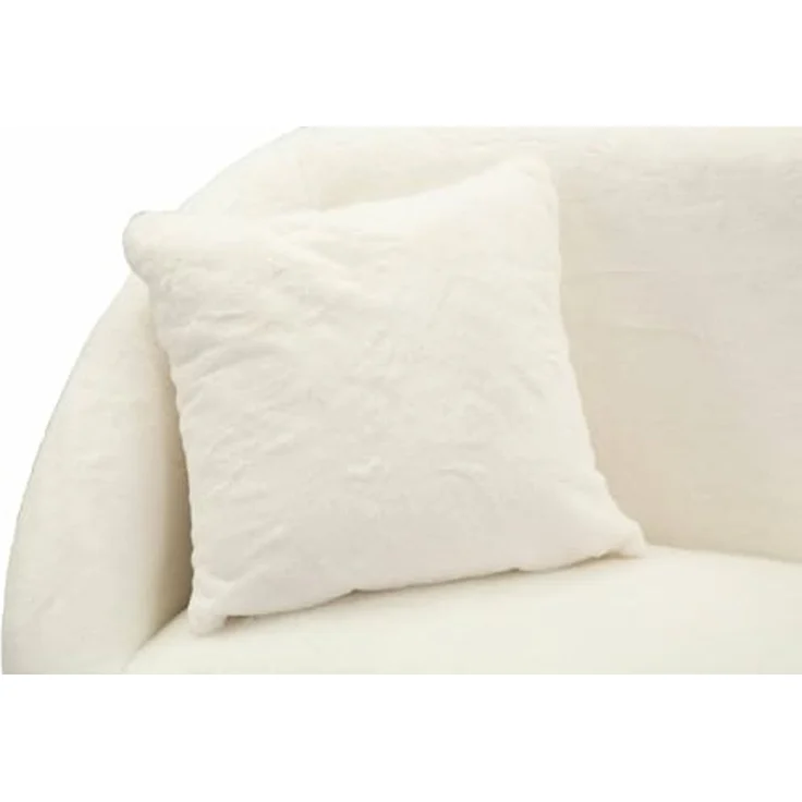 Dmora 2-Sitzer Sofa Javari 137 x 69 x 79 cm Weiß, inkl. Kissen – Bild 6