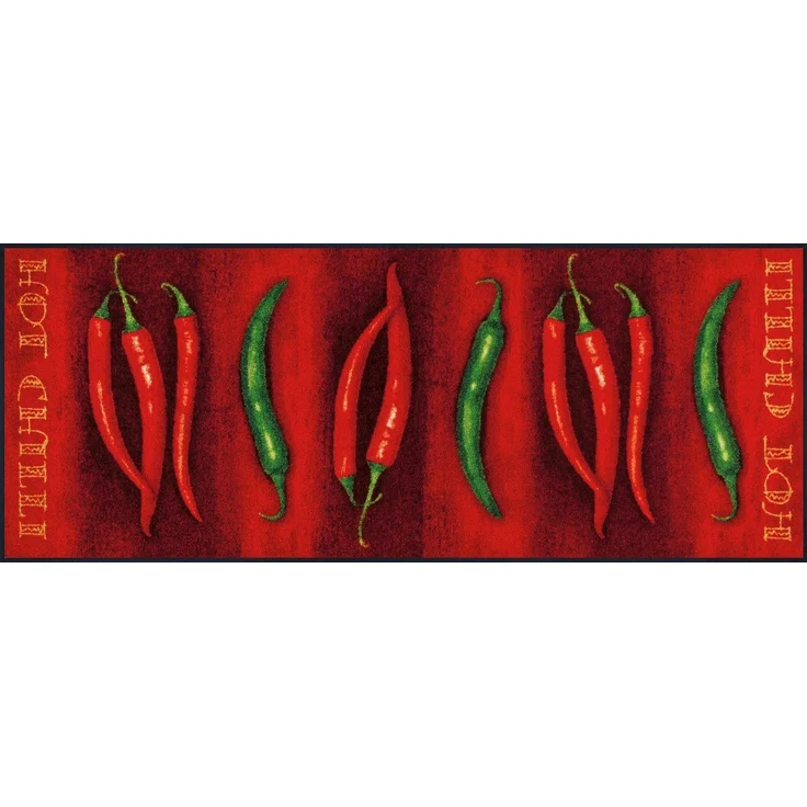 wash+dry by Kleen-Tex Küchenläufer Hot Chili, rechteckig, Höhe: 7 mm, Motiv Chilli, rutschhemmend, In- und Outdoor geeignet, waschbar, Küche – Bild 3