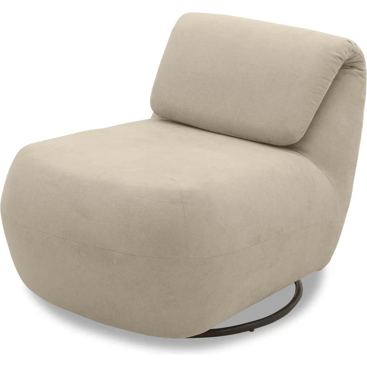 DOMO. collection Sessel 700024, Polstersessel, Drehfunktion, gepolsterte Rückenlehne, Rückenfunktion, Wippfunktion, Hochlehner, Polstergarnitur, 68 x 88 x 67 (BxTxH), beige – Bild 3