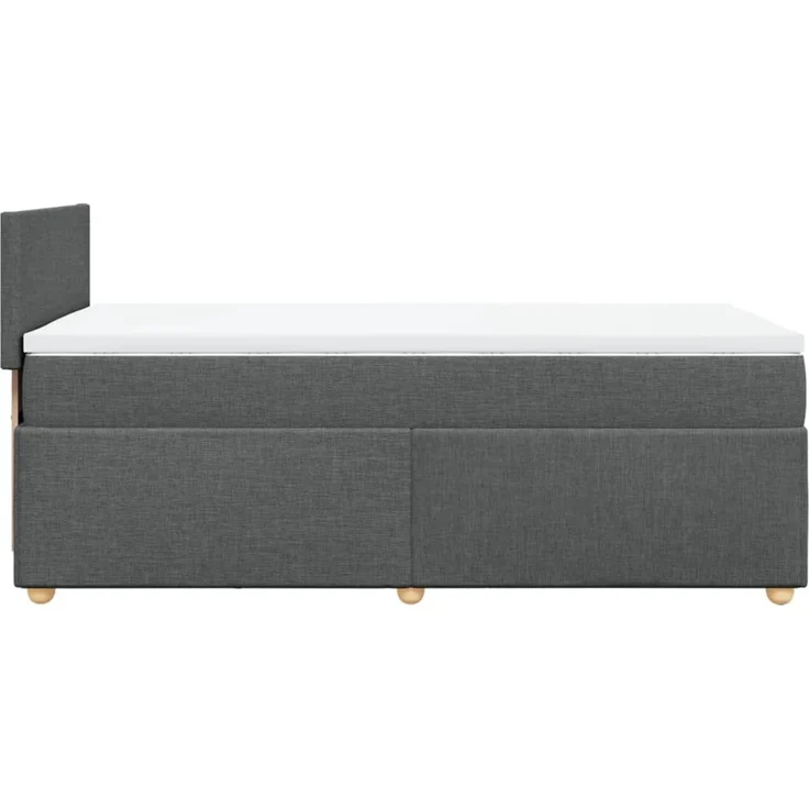 vidaXL Boxspringbett mit Matratze Dunkelgrau 100x200 cm Stoff 3288885 – Bild 7