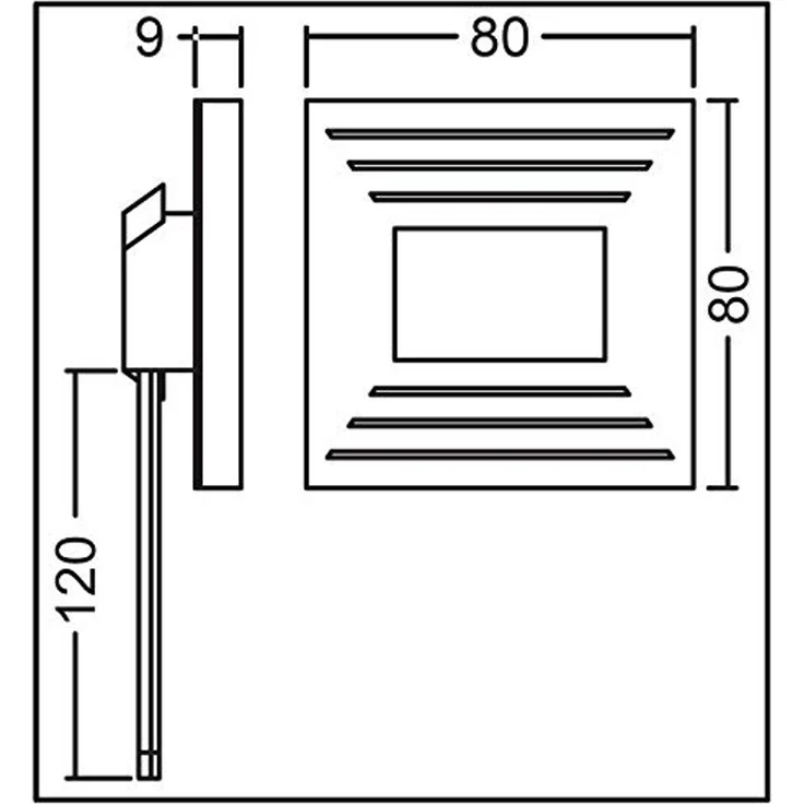 TRANGO LED Einbauleuchte, 5er Set SL-053 LED Design Wandleuchte *SOFIE* Transparent Eckig - Wand- & Treppenleuchte IP44 für Innen und Außen inkl. 1x je 1 Watt LED Modul - warmweiß 3000K beliebig erweiterbar – direkt 230 Volt, Treppenbeleuchtung, Stufen... – Bild 4