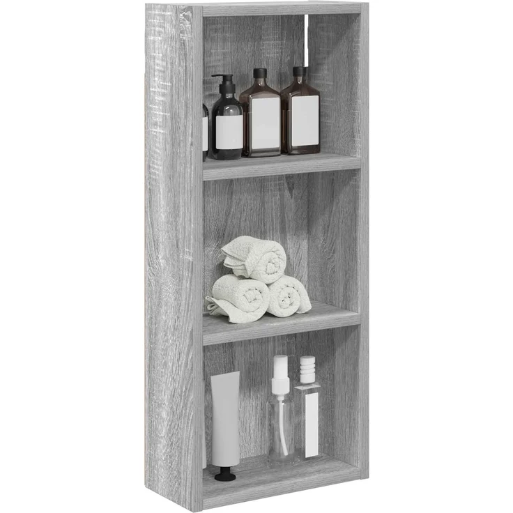 vidaXL Badezimmer-Wandschrank mit Regal Graues Sonoma 30 x 14 x 70 cm 889332 – Bild 3