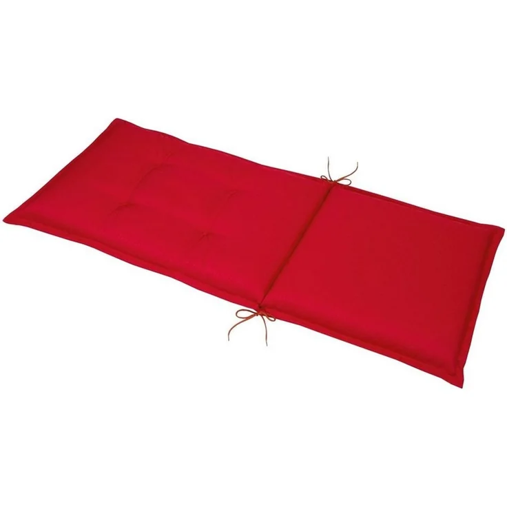 Beautissu Hochlehnerauflage 2er Set Hochlehner Set Base HL Sitzkissen, 120 x 50 x 6 cm Rot, Hochlehner Rückenkissen Stuhlkissen für Gartenstühle Sitzpolster – Bild 3
