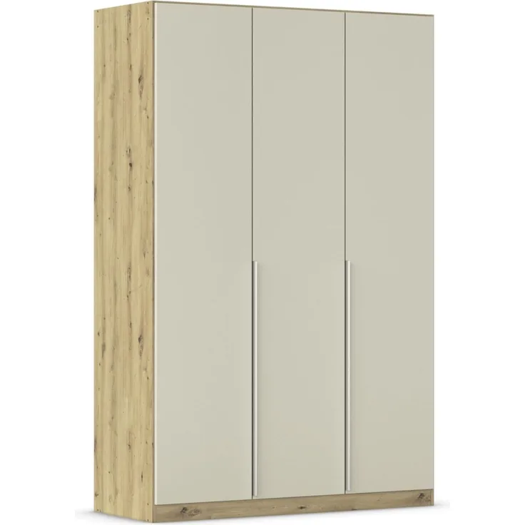 Rauch Möbel Alabama, Kleiderschrank für Schlafzimmer, Kinderzimmer, Wohnzimmer, Garderobe, Flur, 3-türig, mit Zubehör Basic, Farbe Beige/Eiche Artisan. Holz, Breite 136 cm