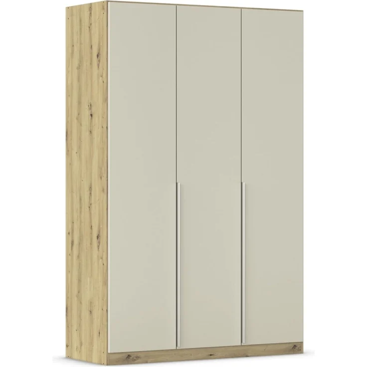 Rauch Möbel Alabama, Kleiderschrank für Schlafzimmer, Kinderzimmer, Wohnzimmer, Garderobe, Flur, 3-türig, mit Zubehör Basic, Farbe Beige/Eiche Artisan. Holz, Breite 136 cm – Bild 1