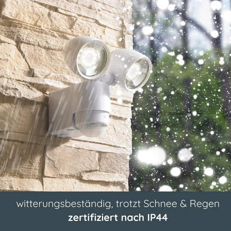 MeLiTec Außen-Wandleuchte MeLiTec LED Außenwandleuchte mit Bewegungsmelder, Strahler, Flutlicht, LED fest integriert, neutralweiß, LED Außenwandlamoe individuell verstellbar – Bild 2