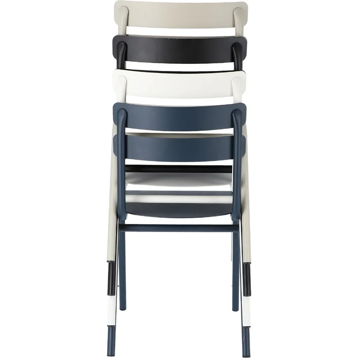 Stuhl One aus Aluminium, stapelbar, Retro Chic, schwarz, wetterfest für Outdoor – Bild 6