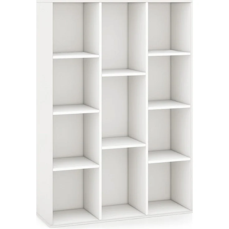 COSTWAY Bücherregal, mit 11 Fächern, bis 140 kg belastbar, 74 x 24 x 106 cm – Bild 5