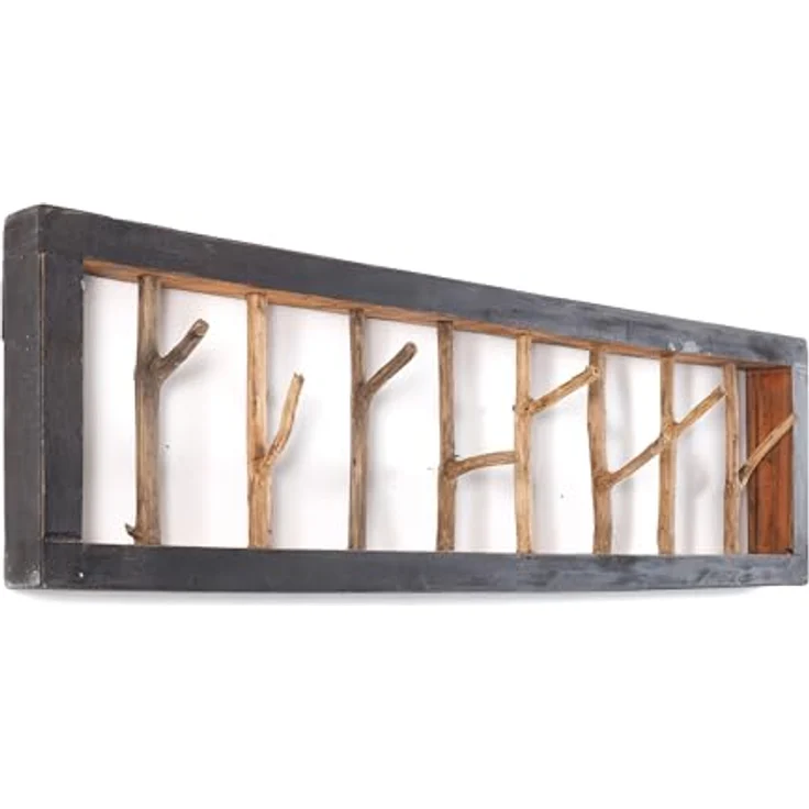 DESIGN DELIGHTS Wandgarderobe WANDGARDEROBE TREIBHOLZ UNIKAT, 80x22cm (BxH), Garderobe, Hakenleiste – Bild 2