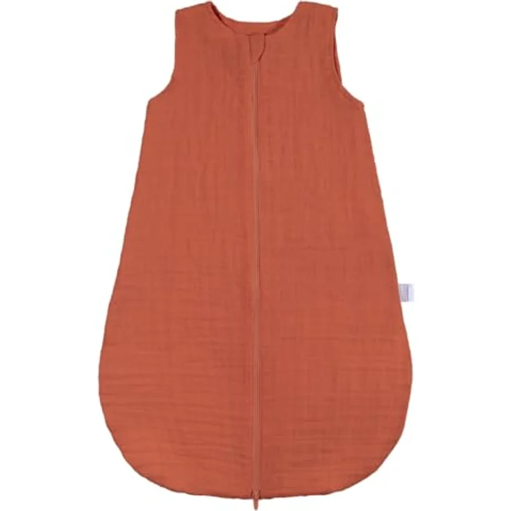 Makian Musselin-Schlafsack, Terracotta, 100 cm, atmungsaktiv und Oeko-Tex Standard 100 zertifiziert – Bild 1