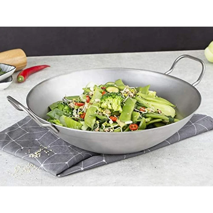 chg WOK Pfanne 30.5 cm 3,4 l silber – Bild 3