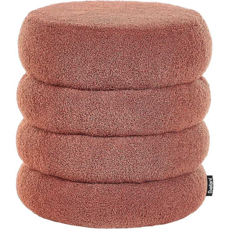 Pouf SUMPTER Bouclé Goldbraun