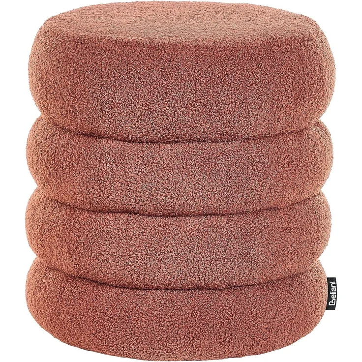 Pouf SUMPTER Bouclé Goldbraun – Bild 1