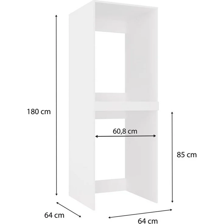 Raumhirsch Furniture Waschmaschinenumbauschrank für zwei Geräte – stabiler Waschmaschinenschrank (Waschmaschinenschrank für Trockner und Waschmaschine Überbauschrank) – Bild 4