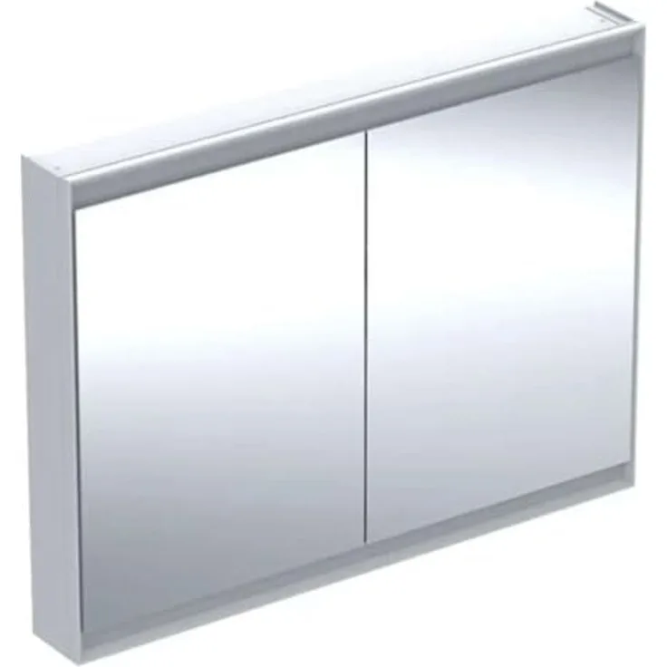Geberit ONE Spiegelschrank mit ComfortLight, 2 Türen, Aufputzmontage, 120 x 90 x 15 cm, 505.815.00, Farbe: weiss / Aluminium pulverbeschichtet - 505.815.00.2