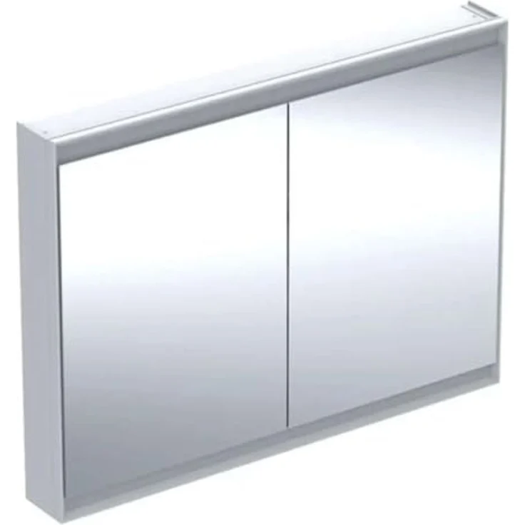Geberit ONE Spiegelschrank mit ComfortLight, 2 Türen, Aufputzmontage, 120 x 90 x 15 cm, 505.815.00, Farbe: weiss / Aluminium pulverbeschichtet - 505.815.00.2 – Bild 1