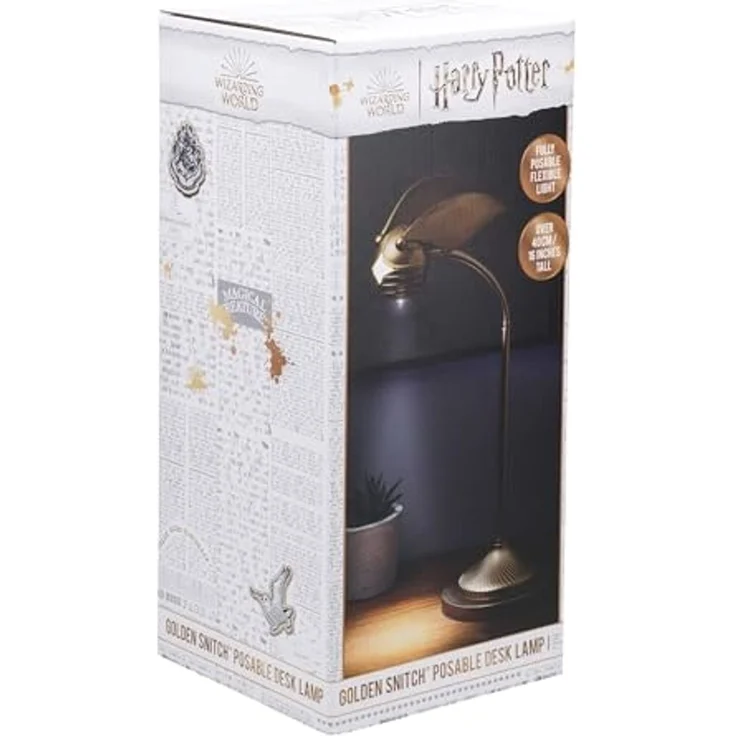 Golden Snitch Paladone Posable Schreibtischlampe - Offiziell lizenziertes Harry Potter Licht für Nachttisch Lesen, flexibler Hals, Geschenk für Home Office Decor – Bild 2